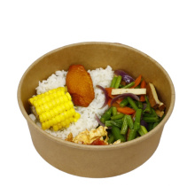 Disposable Kraft paper salad blows 500/750/1000/1100/1300 ml with PET PP lid
